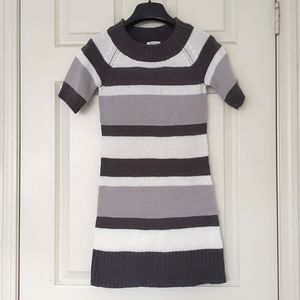 Limited Too Girl's short sleeve sweater dress with stripes.